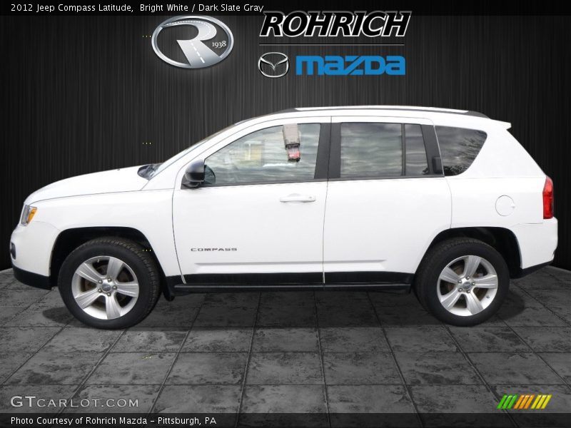 Bright White / Dark Slate Gray 2012 Jeep Compass Latitude
