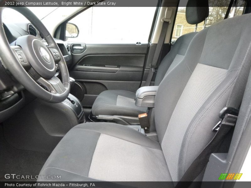Bright White / Dark Slate Gray 2012 Jeep Compass Latitude