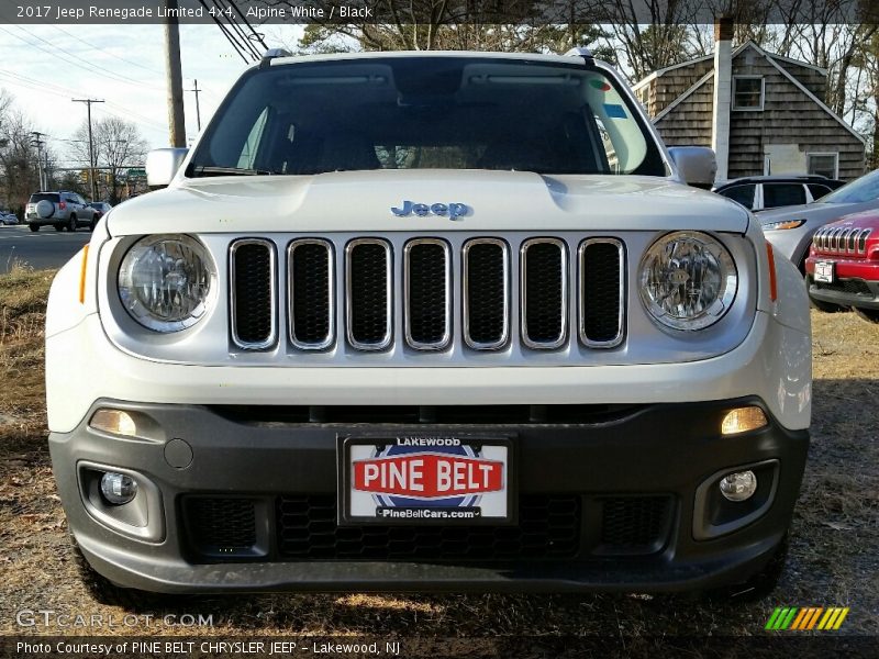 Alpine White / Black 2017 Jeep Renegade Limited 4x4