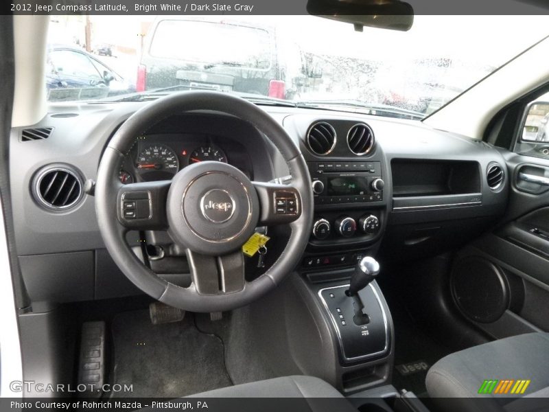 Bright White / Dark Slate Gray 2012 Jeep Compass Latitude