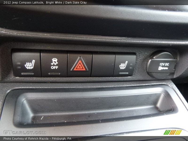 Bright White / Dark Slate Gray 2012 Jeep Compass Latitude