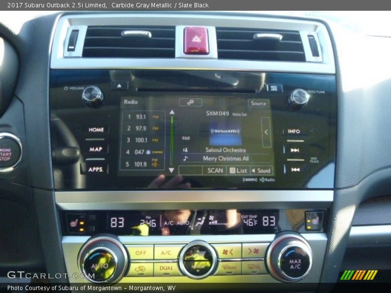 Carbide Gray Metallic / Slate Black 2017 Subaru Outback 2.5i Limited