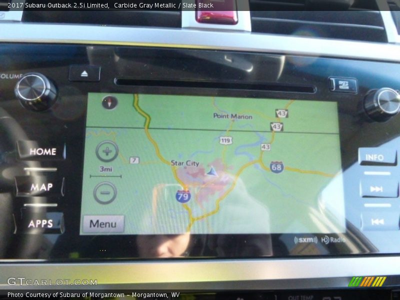 Carbide Gray Metallic / Slate Black 2017 Subaru Outback 2.5i Limited