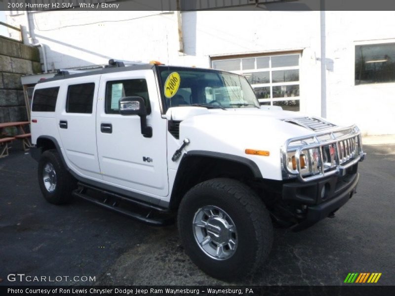 White / Ebony 2006 Hummer H2 SUV