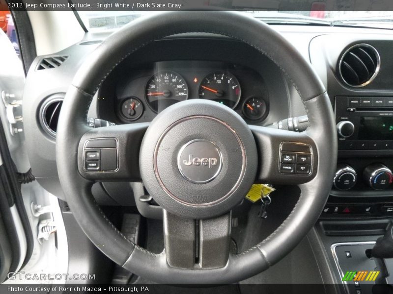 Bright White / Dark Slate Gray 2012 Jeep Compass Latitude