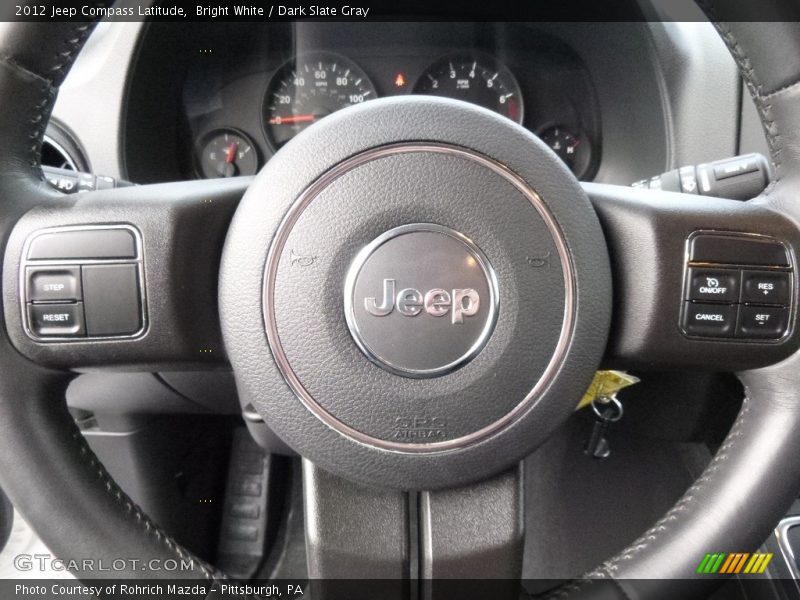 Bright White / Dark Slate Gray 2012 Jeep Compass Latitude