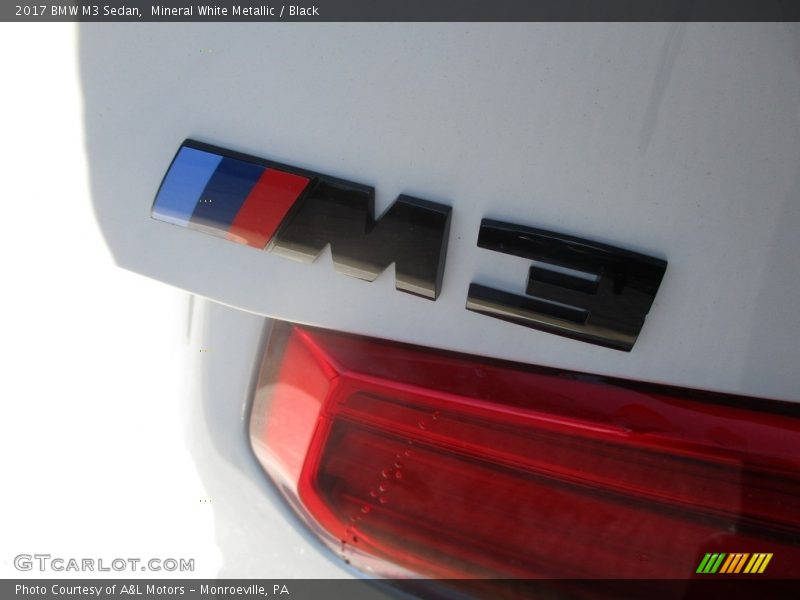 Mineral White Metallic / Black 2017 BMW M3 Sedan