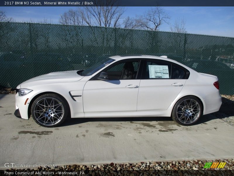 Mineral White Metallic / Black 2017 BMW M3 Sedan