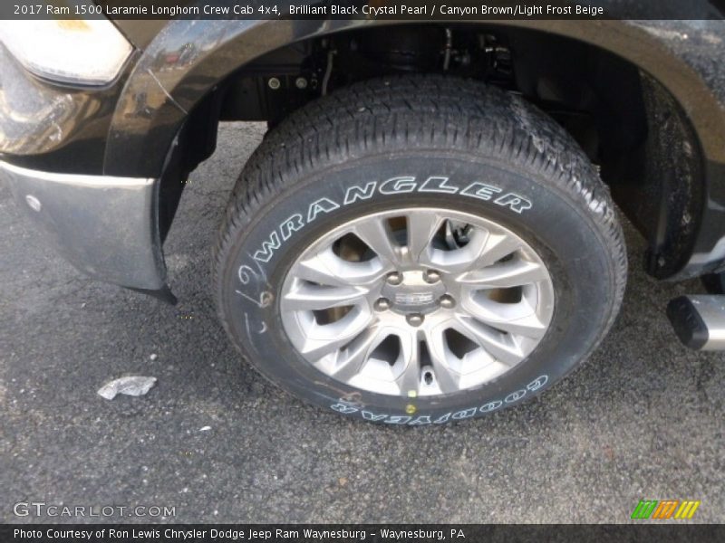 Brilliant Black Crystal Pearl / Canyon Brown/Light Frost Beige 2017 Ram 1500 Laramie Longhorn Crew Cab 4x4