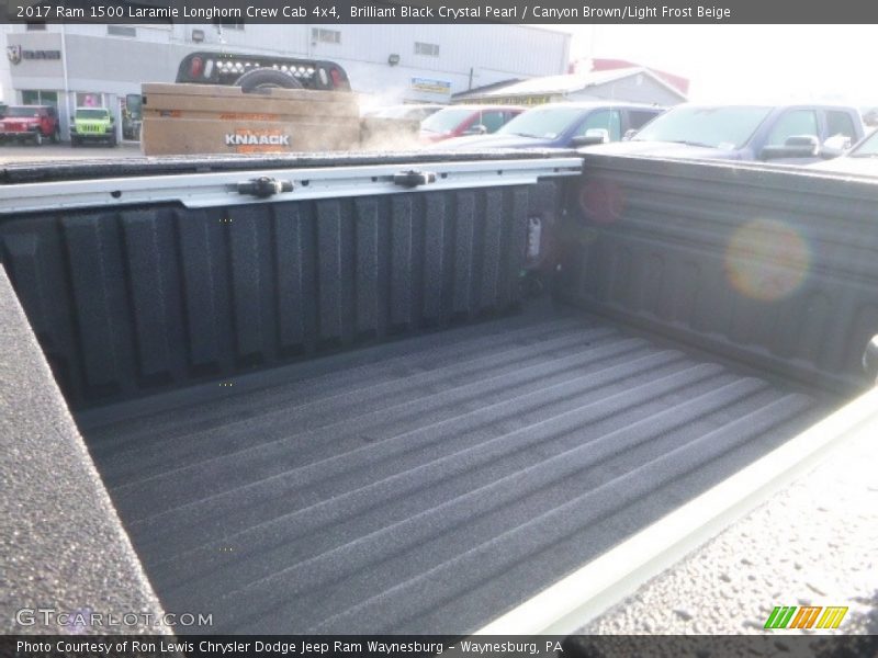 Brilliant Black Crystal Pearl / Canyon Brown/Light Frost Beige 2017 Ram 1500 Laramie Longhorn Crew Cab 4x4