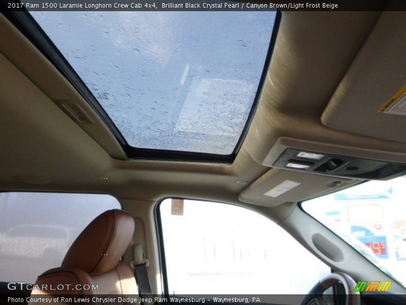 Brilliant Black Crystal Pearl / Canyon Brown/Light Frost Beige 2017 Ram 1500 Laramie Longhorn Crew Cab 4x4