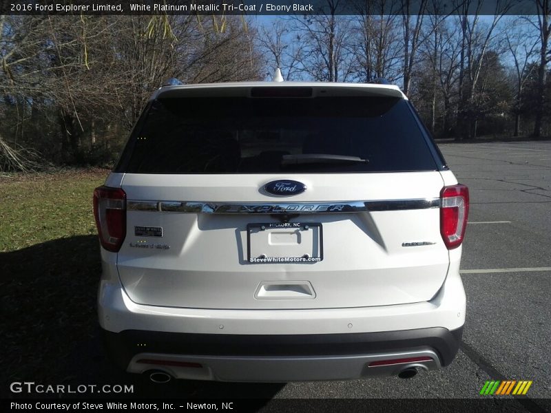 White Platinum Metallic Tri-Coat / Ebony Black 2016 Ford Explorer Limited