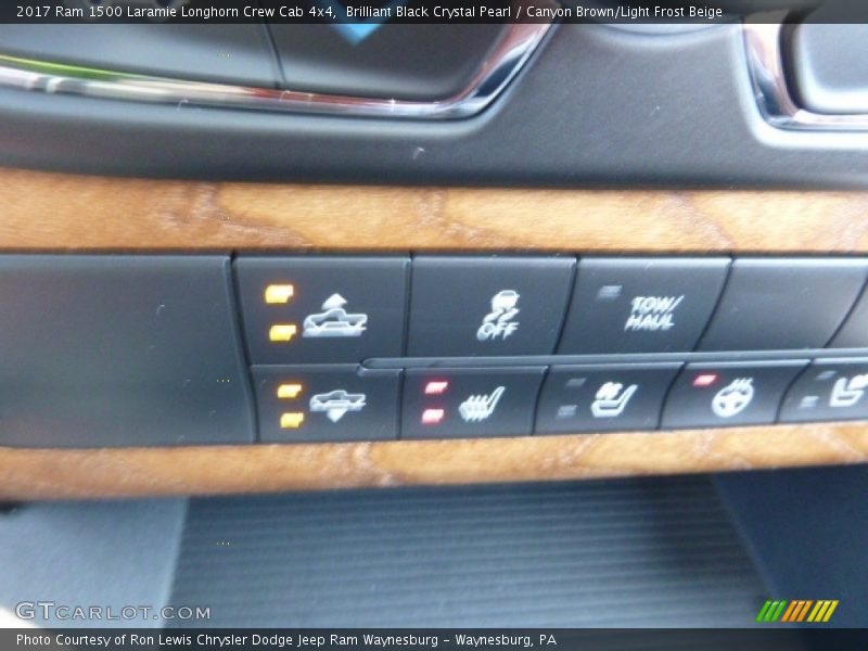 Brilliant Black Crystal Pearl / Canyon Brown/Light Frost Beige 2017 Ram 1500 Laramie Longhorn Crew Cab 4x4