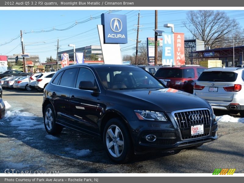Moonlight Blue Metallic / Cinnamon Brown 2012 Audi Q5 3.2 FSI quattro