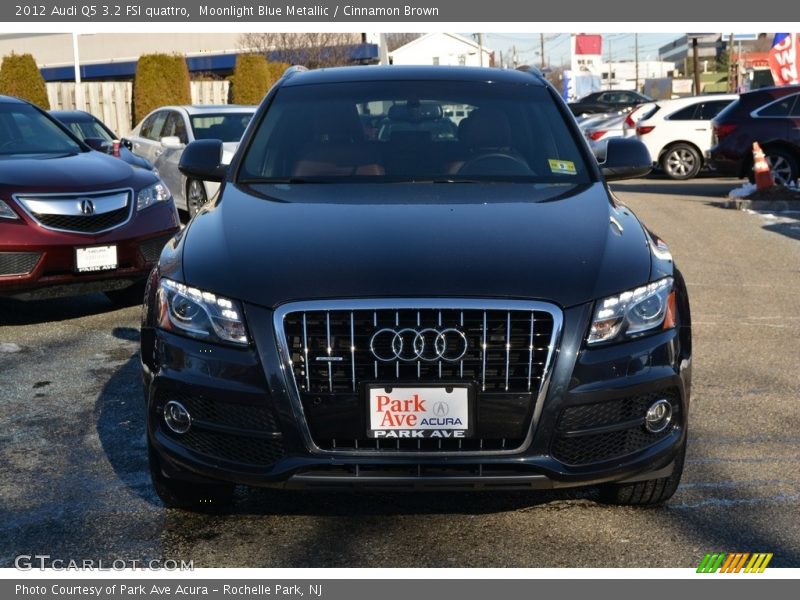 Moonlight Blue Metallic / Cinnamon Brown 2012 Audi Q5 3.2 FSI quattro