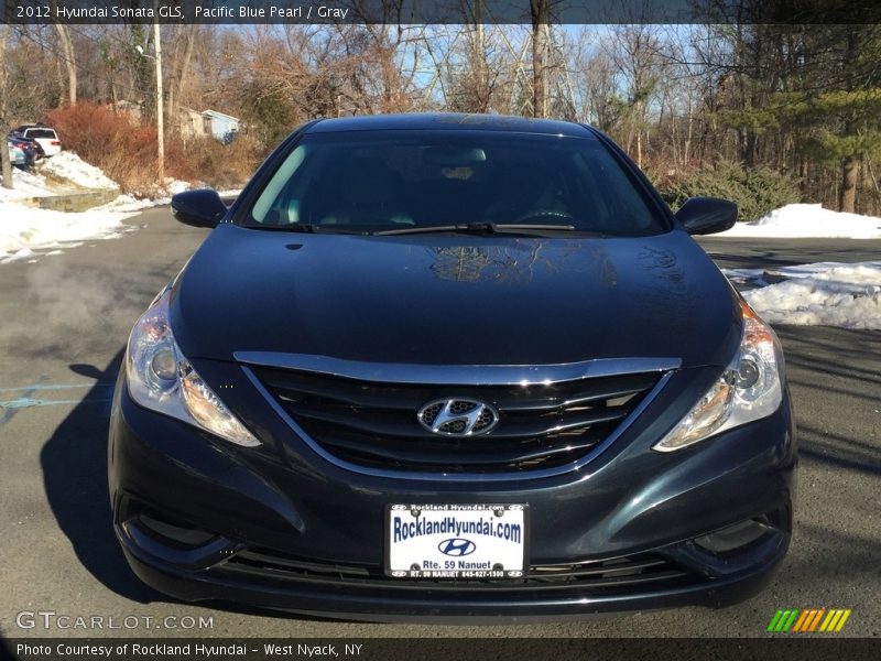 Pacific Blue Pearl / Gray 2012 Hyundai Sonata GLS