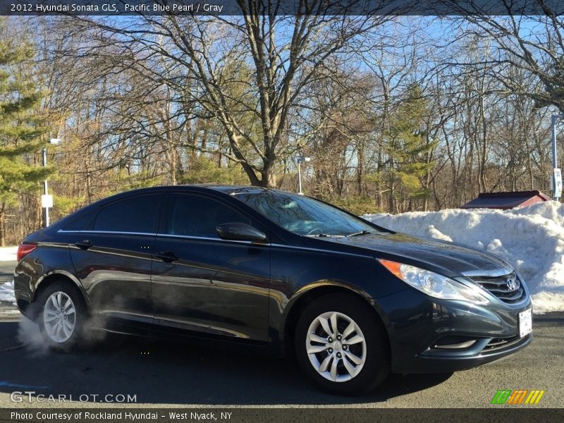 Pacific Blue Pearl / Gray 2012 Hyundai Sonata GLS