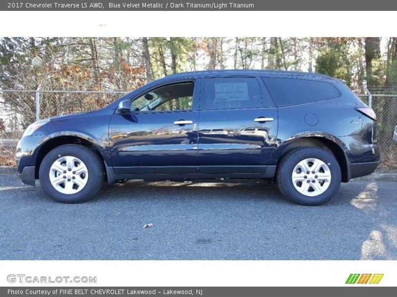 Blue Velvet Metallic / Dark Titanium/Light Titanium 2017 Chevrolet Traverse LS AWD
