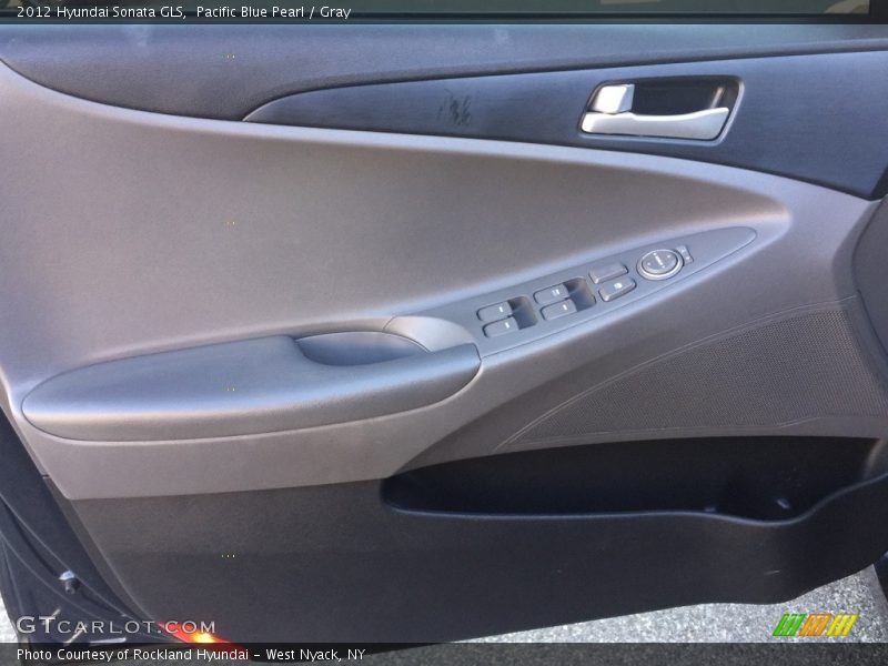 Pacific Blue Pearl / Gray 2012 Hyundai Sonata GLS