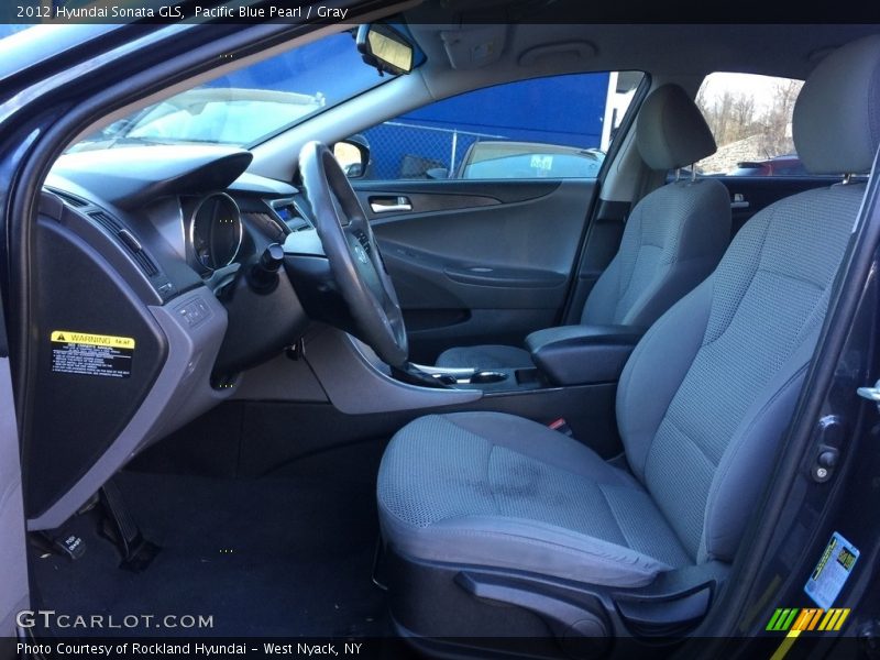 Pacific Blue Pearl / Gray 2012 Hyundai Sonata GLS