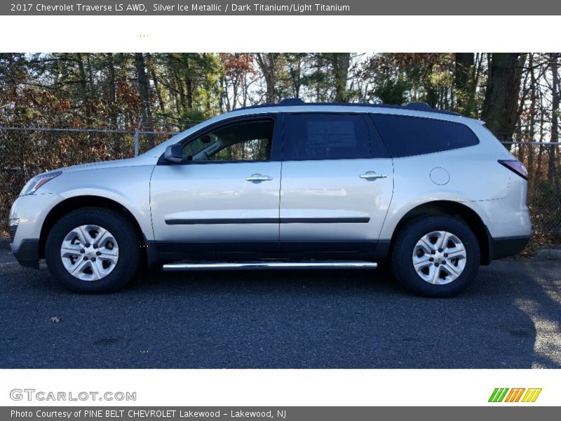 Silver Ice Metallic / Dark Titanium/Light Titanium 2017 Chevrolet Traverse LS AWD