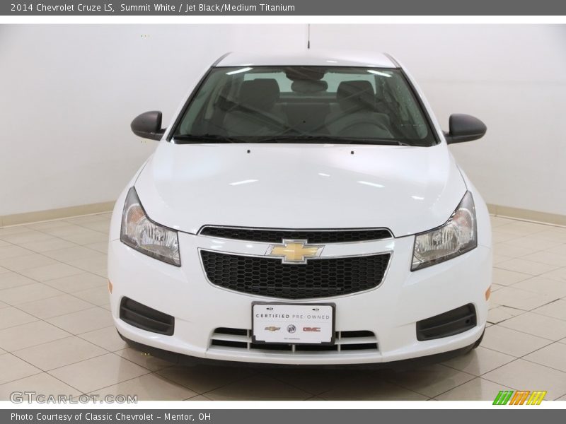 Summit White / Jet Black/Medium Titanium 2014 Chevrolet Cruze LS