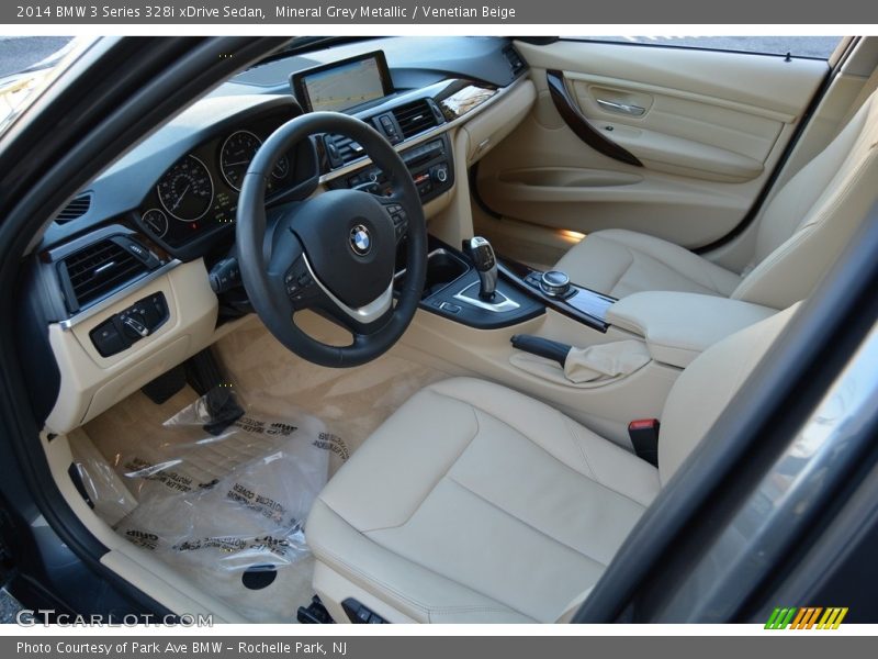 Mineral Grey Metallic / Venetian Beige 2014 BMW 3 Series 328i xDrive Sedan