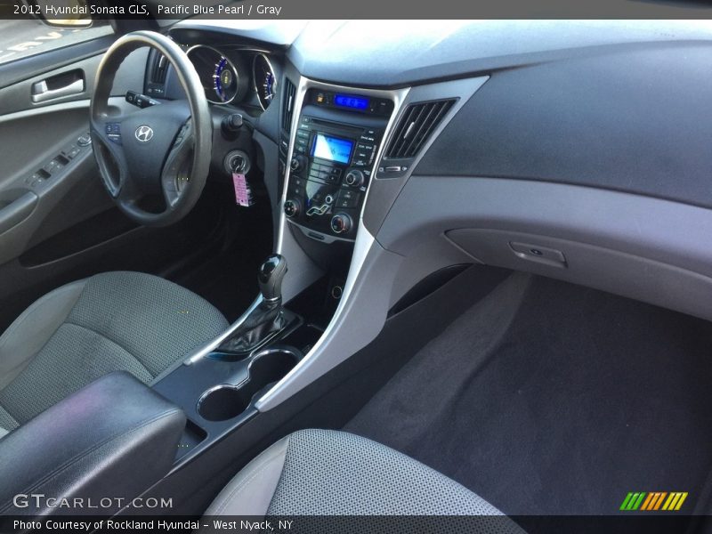 Pacific Blue Pearl / Gray 2012 Hyundai Sonata GLS