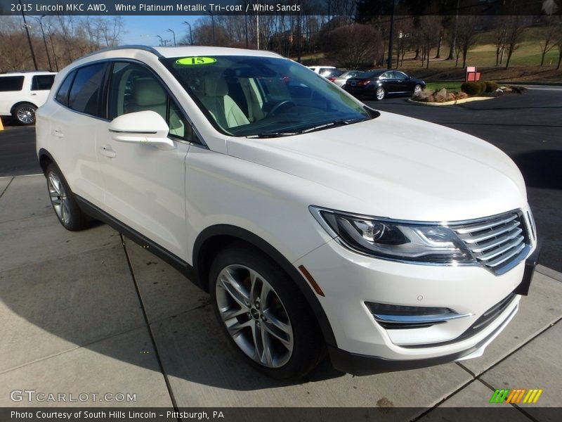 White Platinum Metallic Tri-coat / White Sands 2015 Lincoln MKC AWD