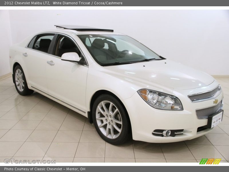 White Diamond Tricoat / Cocoa/Cashmere 2012 Chevrolet Malibu LTZ