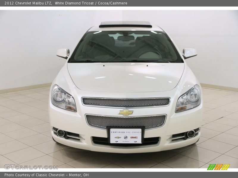 White Diamond Tricoat / Cocoa/Cashmere 2012 Chevrolet Malibu LTZ