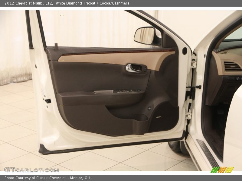 White Diamond Tricoat / Cocoa/Cashmere 2012 Chevrolet Malibu LTZ