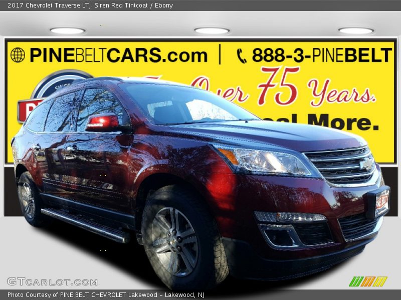 Siren Red Tintcoat / Ebony 2017 Chevrolet Traverse LT