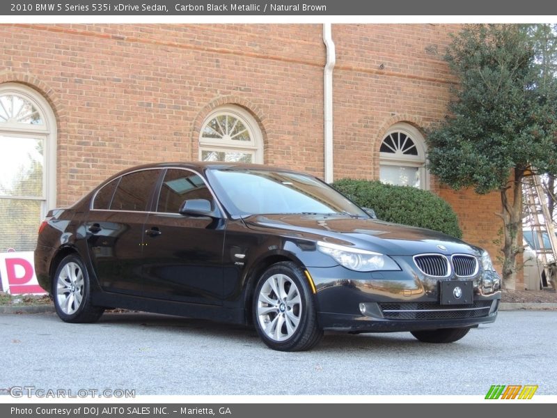 Carbon Black Metallic / Natural Brown 2010 BMW 5 Series 535i xDrive Sedan