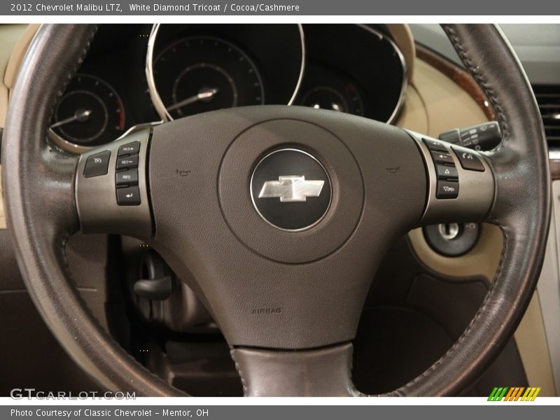 White Diamond Tricoat / Cocoa/Cashmere 2012 Chevrolet Malibu LTZ