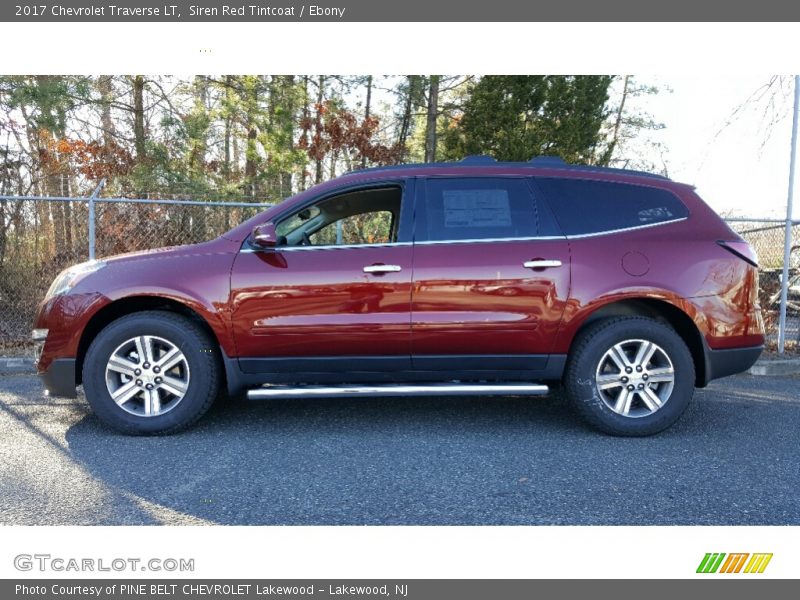 Siren Red Tintcoat / Ebony 2017 Chevrolet Traverse LT