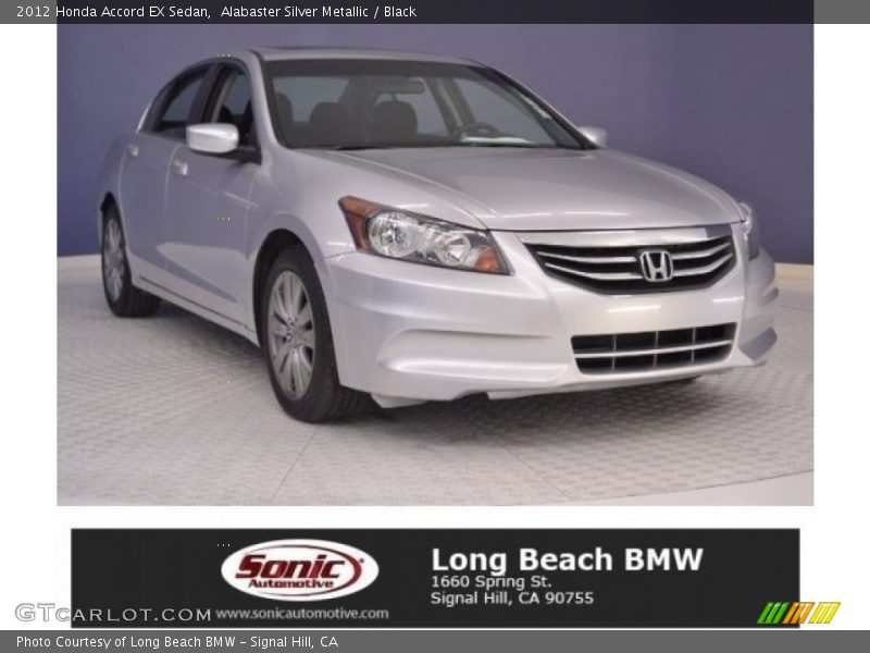 Alabaster Silver Metallic / Black 2012 Honda Accord EX Sedan