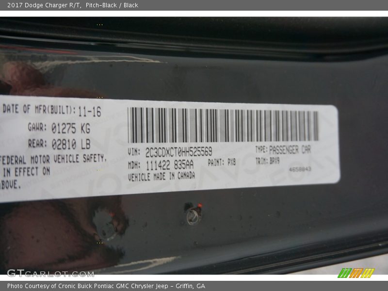 Pitch-Black / Black 2017 Dodge Charger R/T