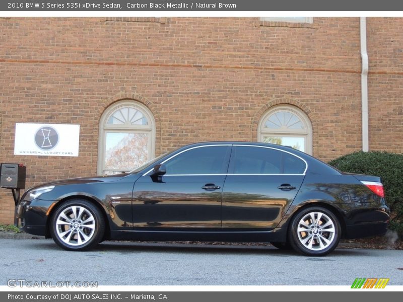 Carbon Black Metallic / Natural Brown 2010 BMW 5 Series 535i xDrive Sedan