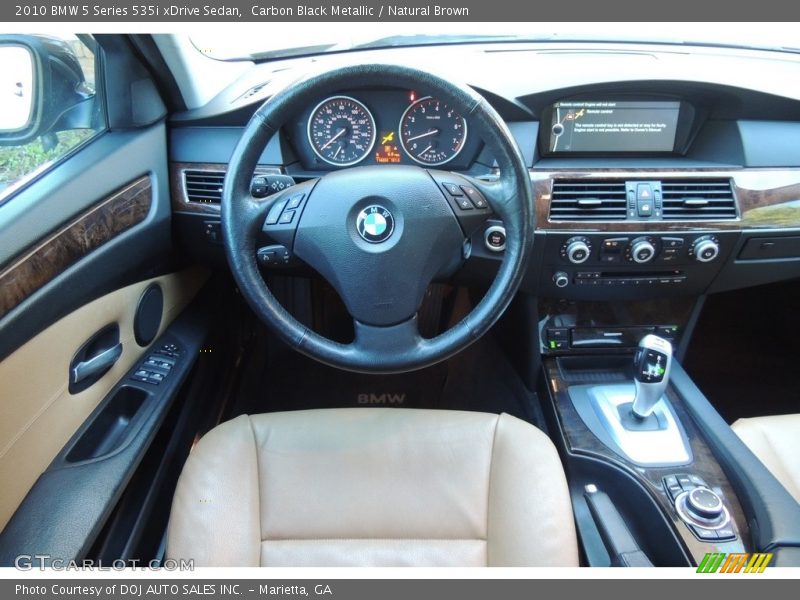 Carbon Black Metallic / Natural Brown 2010 BMW 5 Series 535i xDrive Sedan