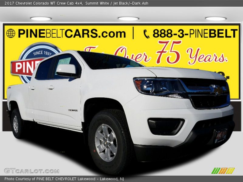Summit White / Jet Black/­Dark Ash 2017 Chevrolet Colorado WT Crew Cab 4x4