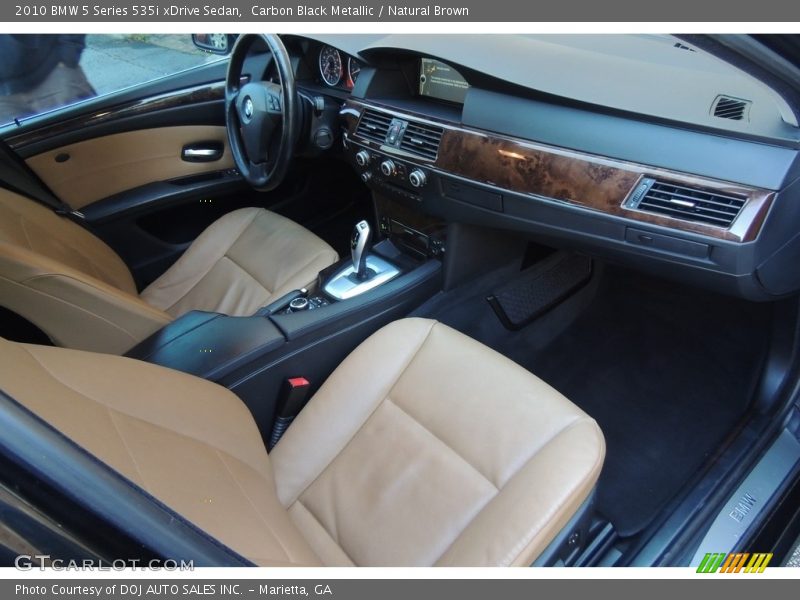 Carbon Black Metallic / Natural Brown 2010 BMW 5 Series 535i xDrive Sedan