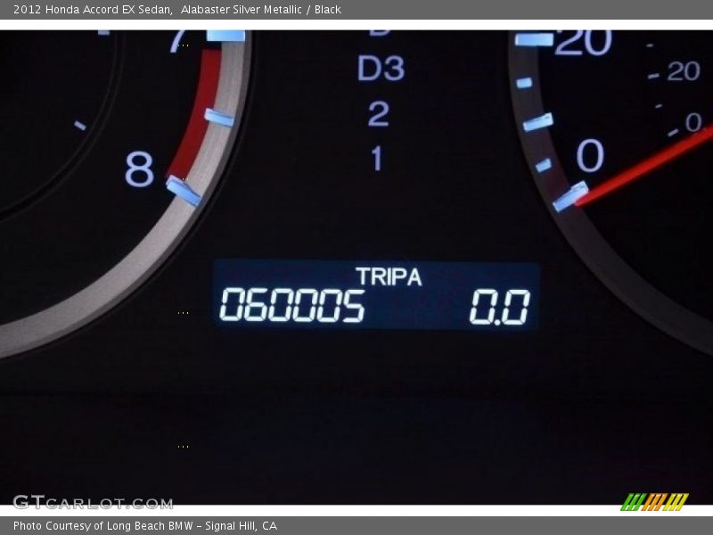 Alabaster Silver Metallic / Black 2012 Honda Accord EX Sedan
