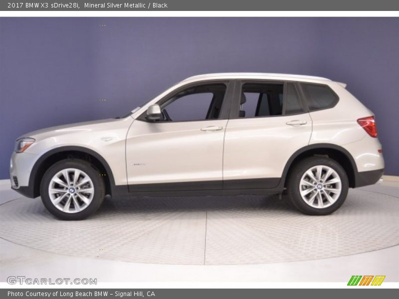 Mineral Silver Metallic / Black 2017 BMW X3 sDrive28i