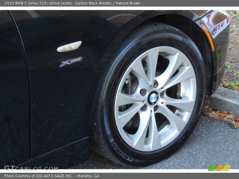 Carbon Black Metallic / Natural Brown 2010 BMW 5 Series 535i xDrive Sedan