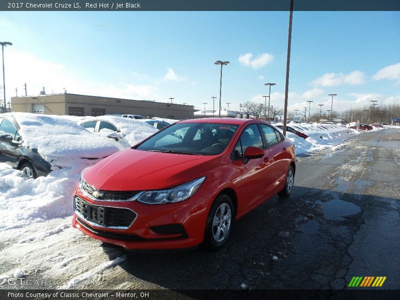 Red Hot / Jet Black 2017 Chevrolet Cruze LS