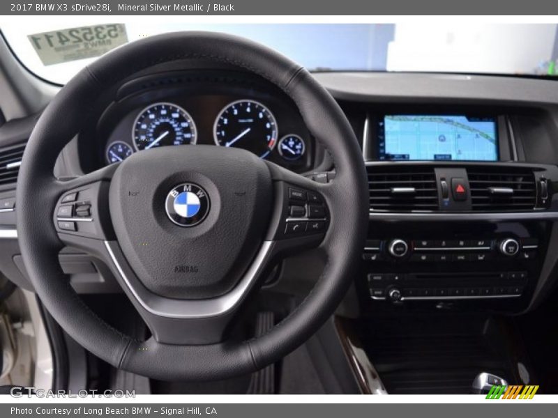 Mineral Silver Metallic / Black 2017 BMW X3 sDrive28i
