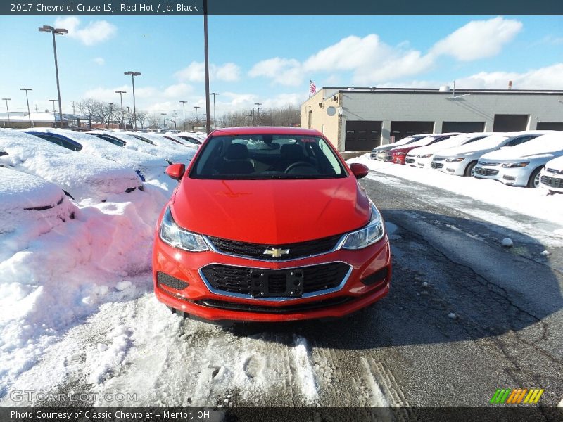 Red Hot / Jet Black 2017 Chevrolet Cruze LS