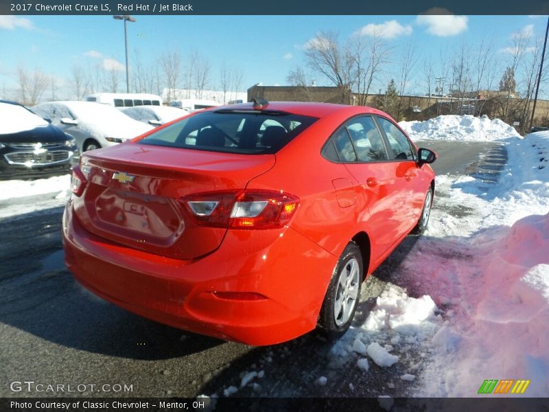 Red Hot / Jet Black 2017 Chevrolet Cruze LS