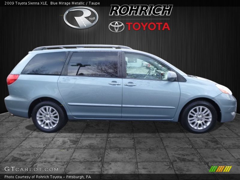 Blue Mirage Metallic / Taupe 2009 Toyota Sienna XLE